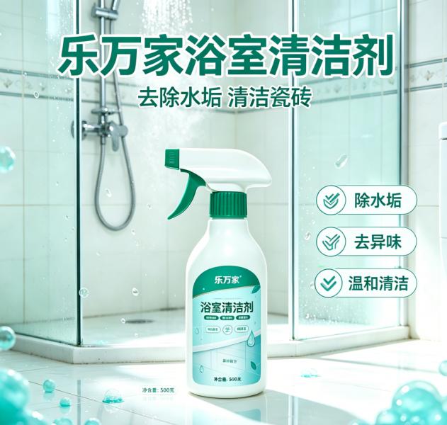 乐万家绿茶香型浴室清洁剂 500ml